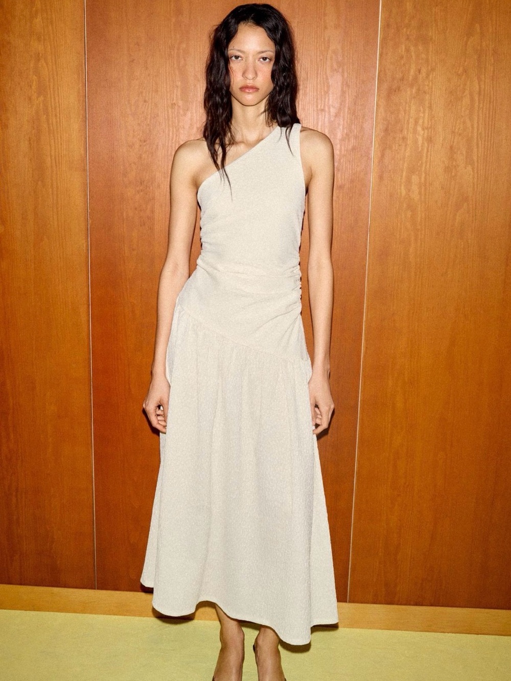 ZARA Asymmetrical Textured Dress